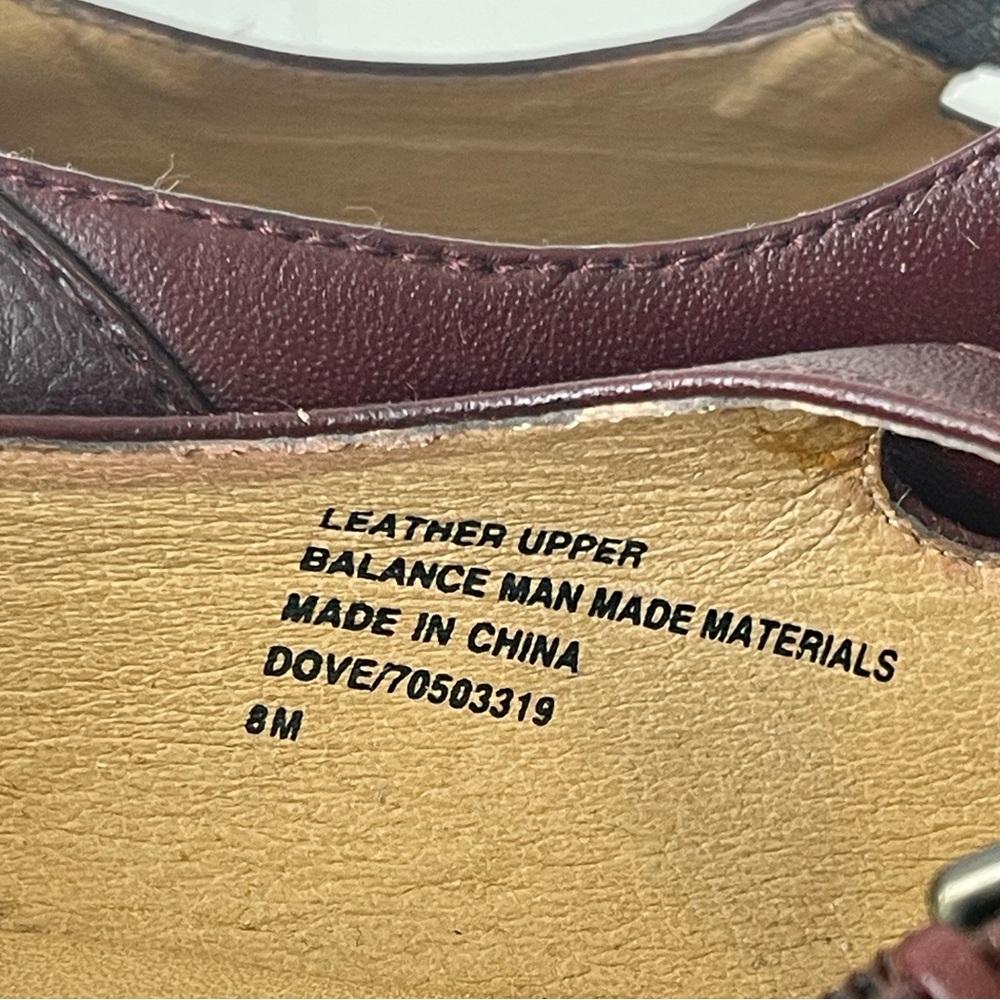 GNW Mary Jane Wedge Heels Burgundy 8M - Picture 12 of 13